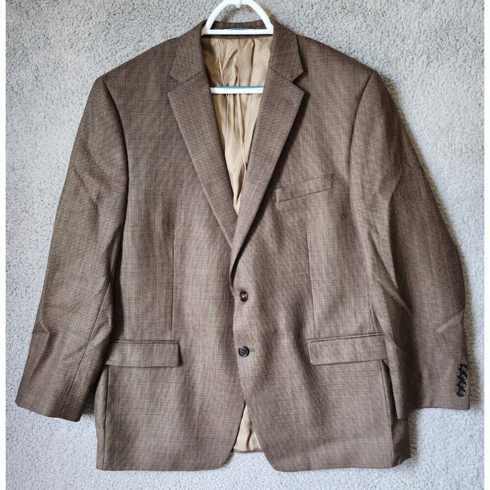 Lauren Ralph Lauren Brown 2 Button Blazer Suit Jacket Men's Size 46‎ R 100% Wool